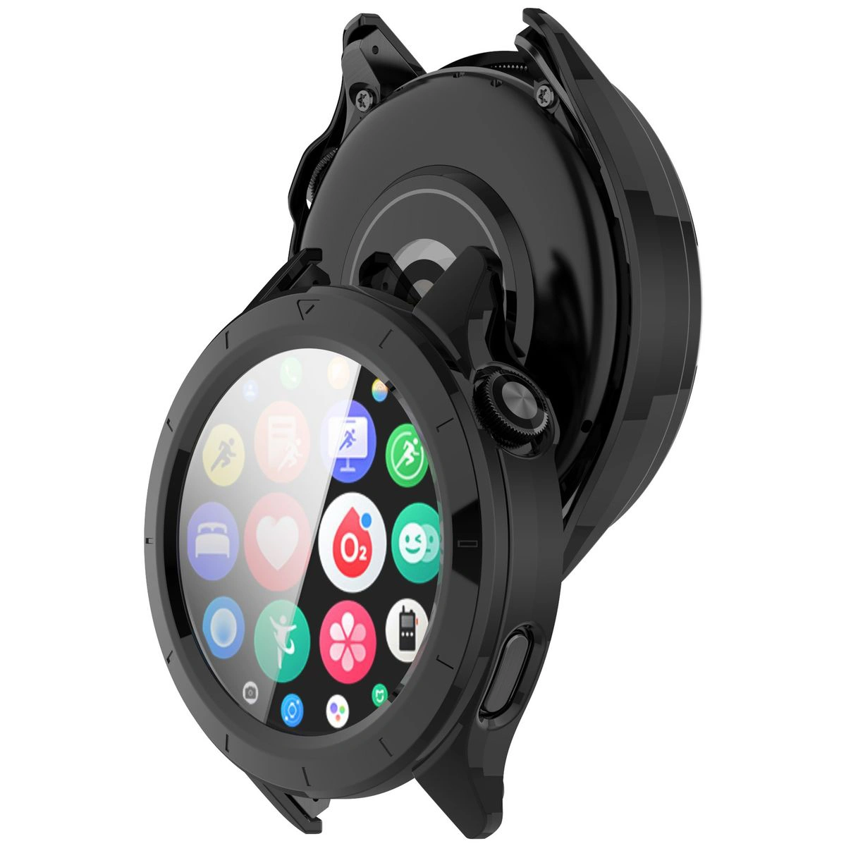 Etui z wbudowanym szkłem Bizon Case Watch Adamo do Xiaomi Watch S4